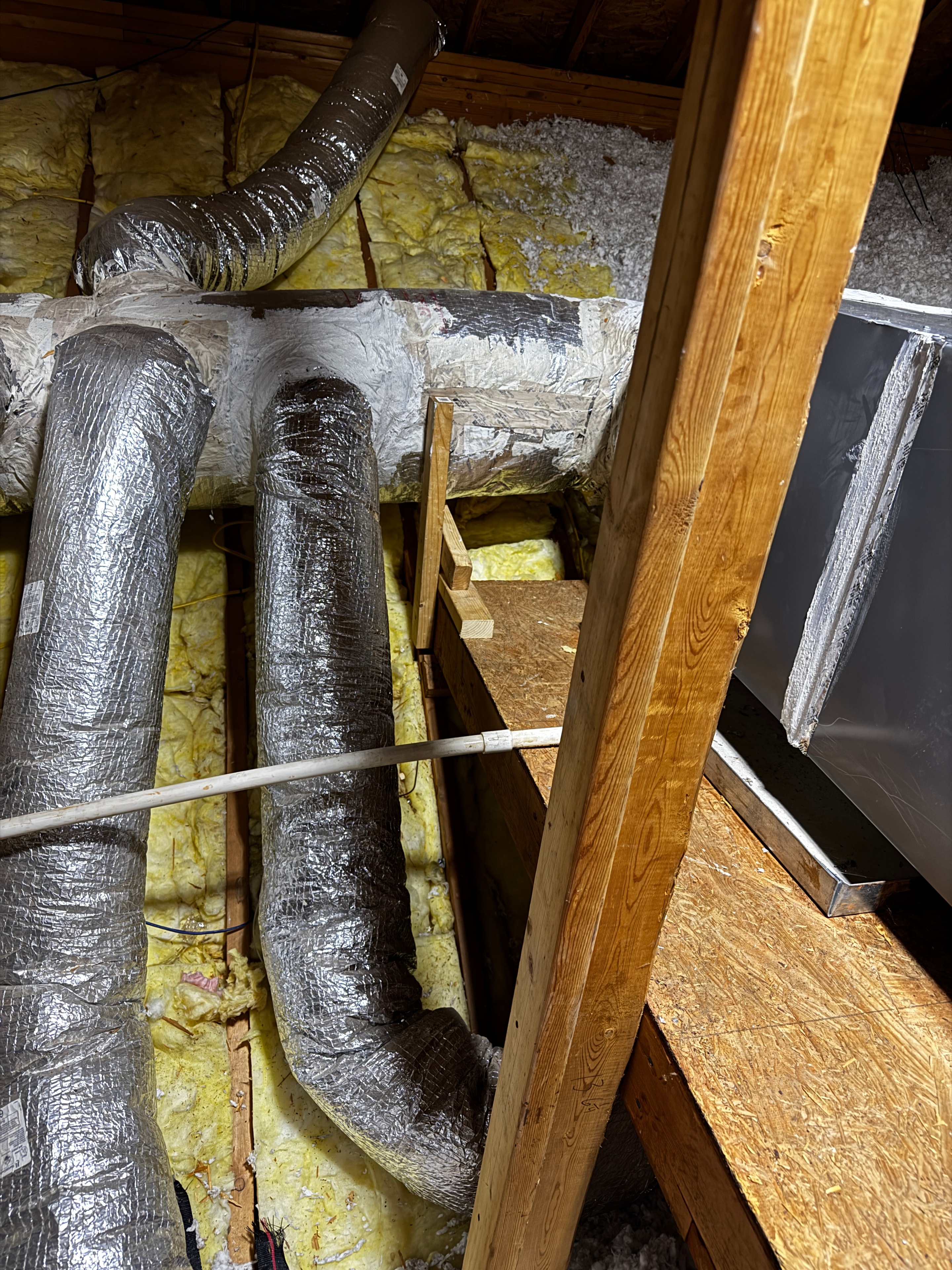 HVAC ductwork and vents installed in a home