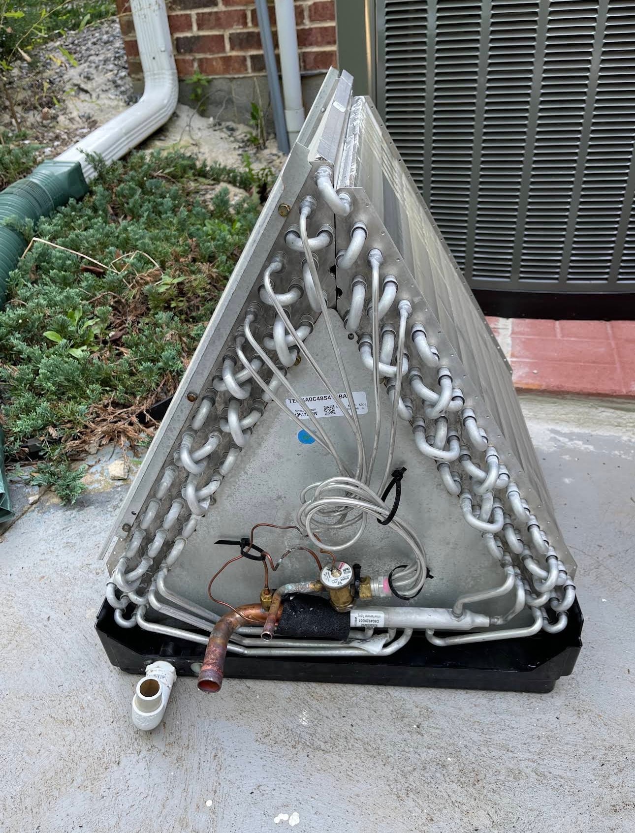 Ductless mini-split air handler mounted on a wall