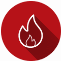 Flame icon representing heating repair